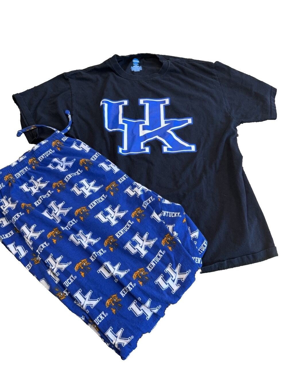 Univ Kentucky Wildcats NCAA Big & Tall 2 Piece Sleep Shirt & Pants Set L XL